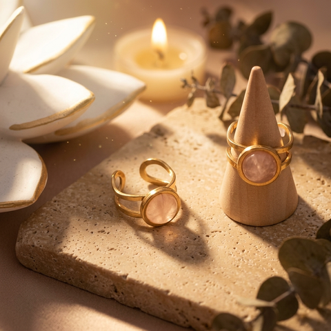 Bague Quartz Rose