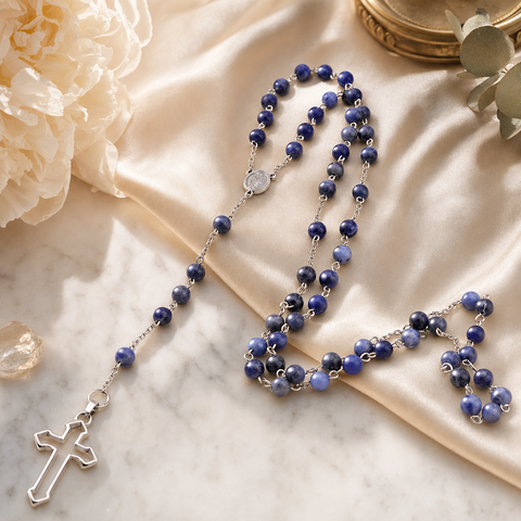 Chapelet sodalite 6 mm qualité A