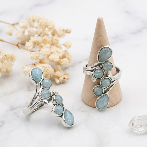Bague Aigue-Marine Argent | MilAura