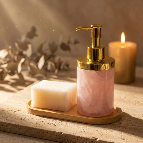 Distributeur Savon Quartz Rose