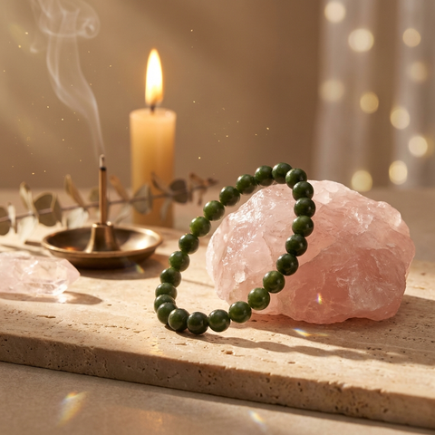 Bracelet Jade Néphrite 8mm