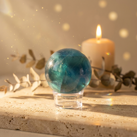 Sphère Fluorine Bleue