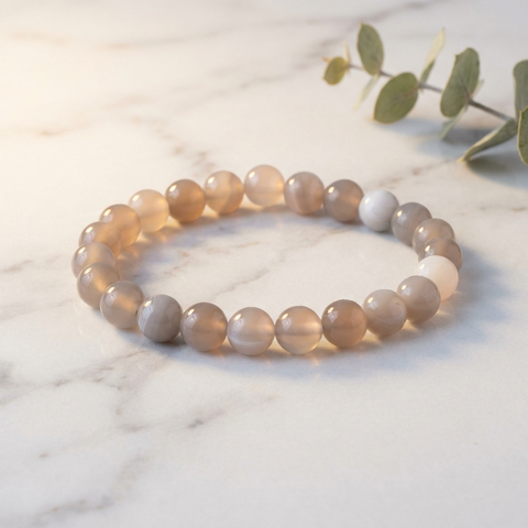 Bracelet Agate Grise — Photo produit