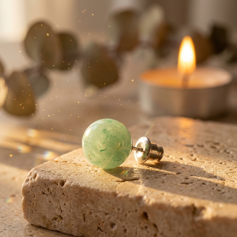 Boucles d'Oreilles Aventurine 8mm