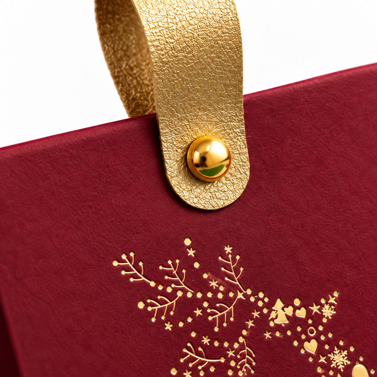 Écrin de Noël Confiance, bracelet en œil de tigre : Finition de l’écrin