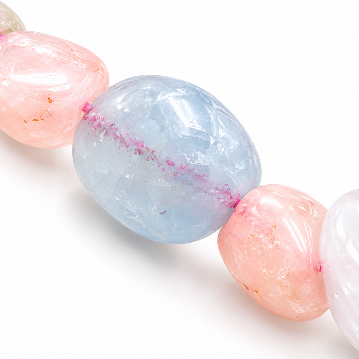 Écrin de Noël Équilibre, bracelet en béryls : Détail de la pierre