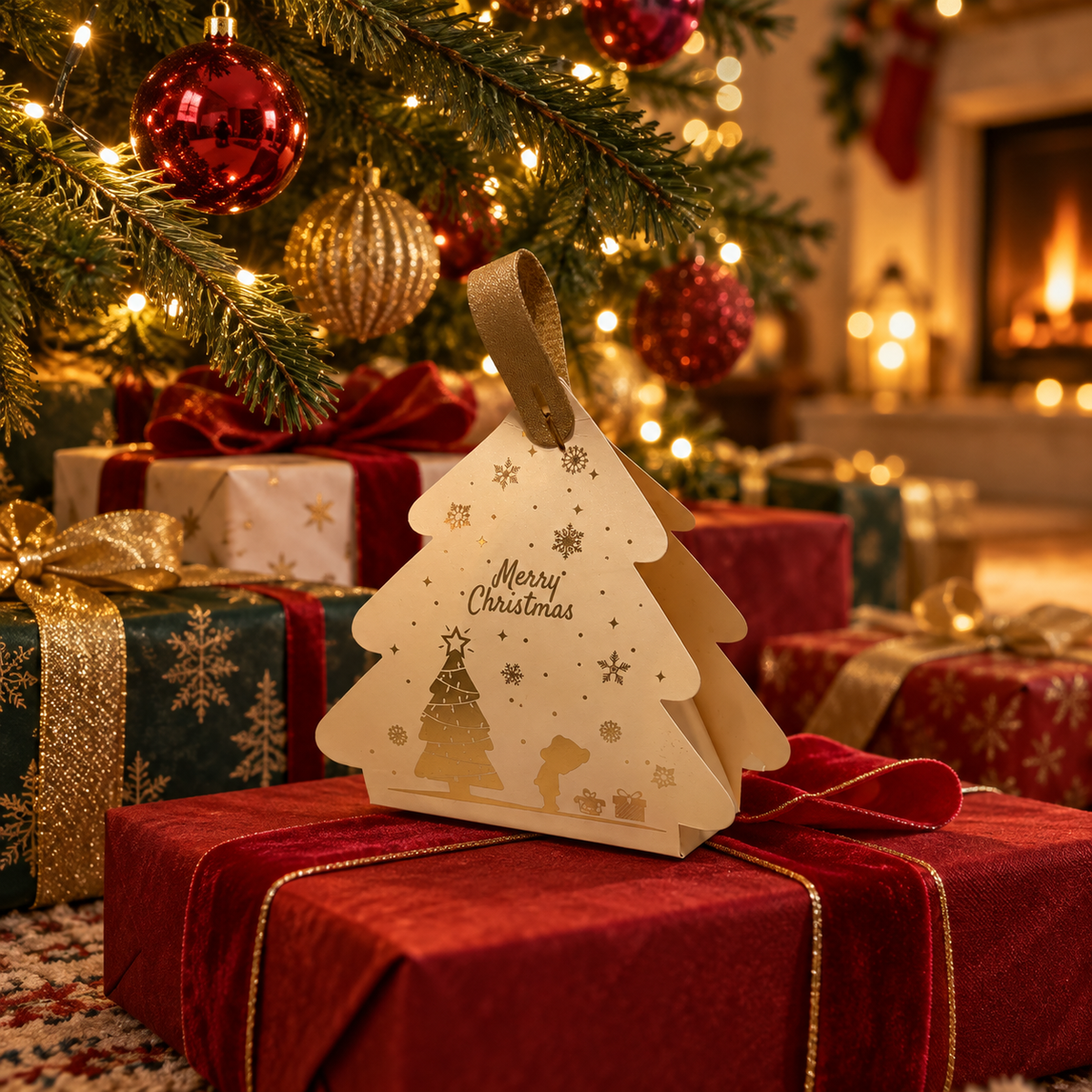 Écrin de Noël Équilibre, bracelet en béryls : Au pied du sapin