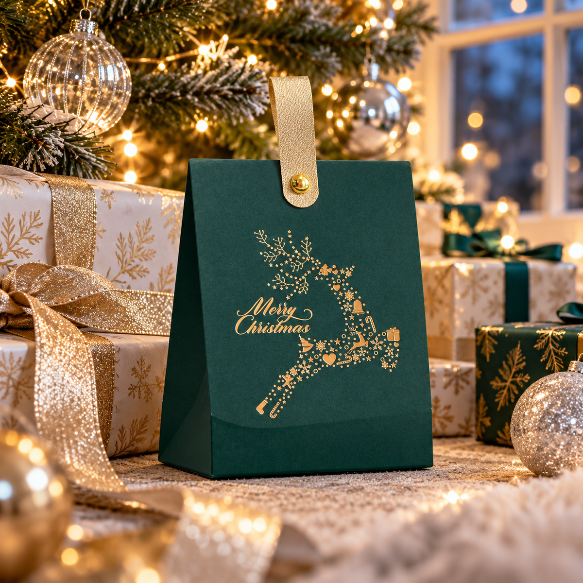 Écrin de Noël Sérénité, bracelet en améthyste : Au pied du sapin