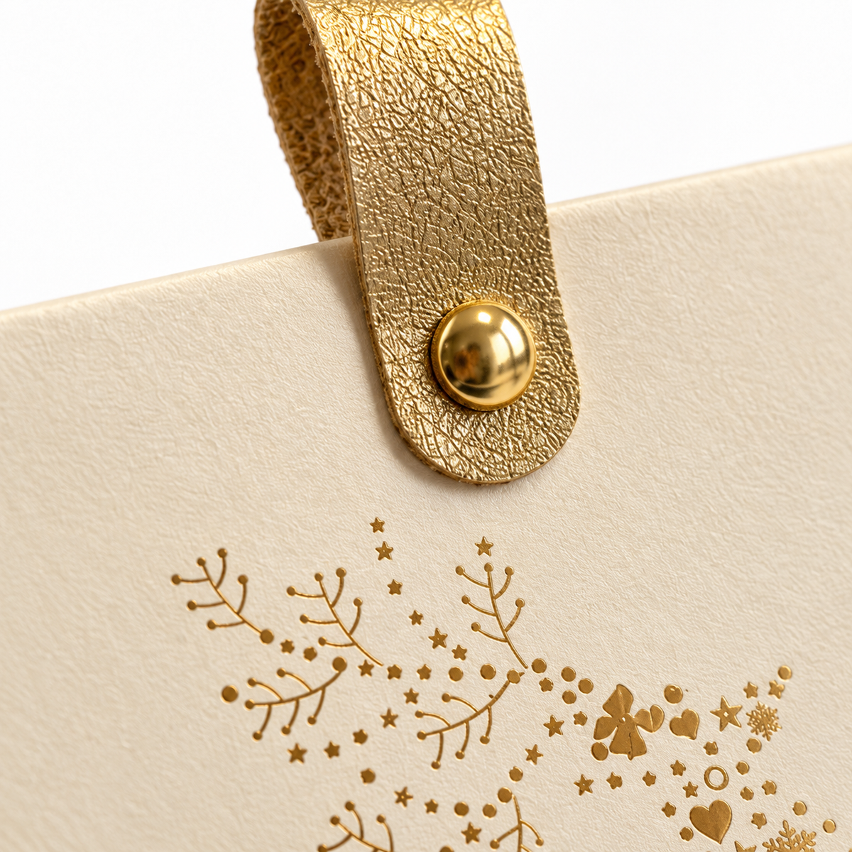 Écrin de Noël Énergie, bracelet en citrine chauffée : Finition de l’écrin