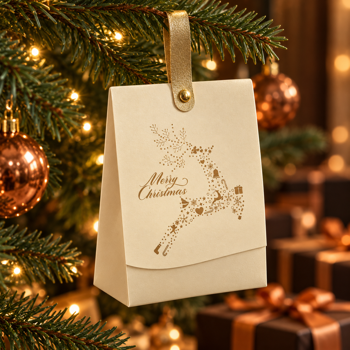 Écrin de Noël Énergie, bracelet en citrine chauffée : La suspension