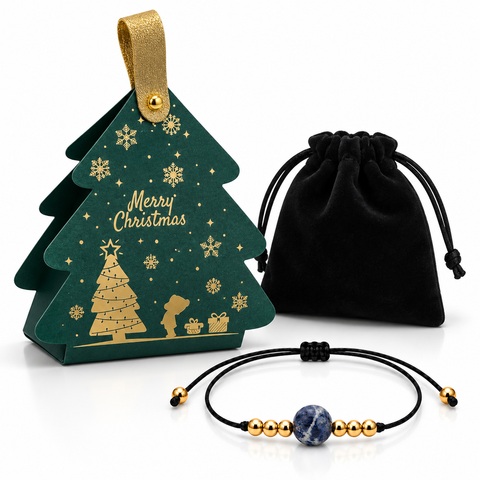 Écrin de Noël Clarté, bracelet en sodalite : Composition du cadeau