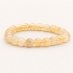 Bracelet en citrine chauffée 8 mm - 16 à 18 cm