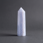 Pointe minérale en calcédoine bleue - 70 à 90 mm