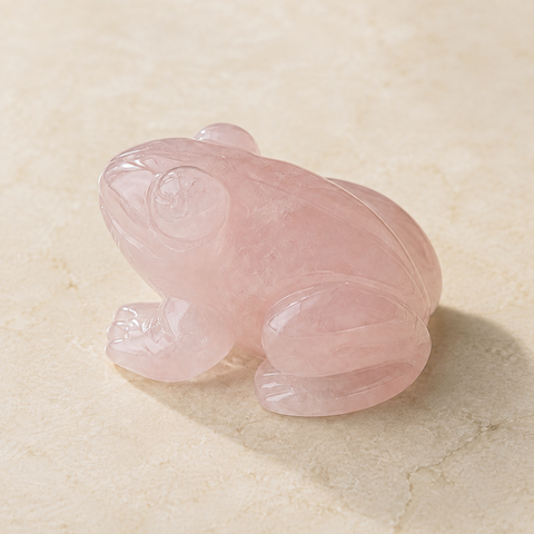 Illustration provisoire d’une grenouille en quartz rose
