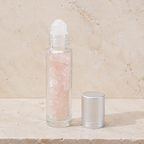 Accessoire flacon roll-on en quartz rose