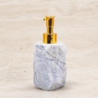 Distributeur de savon en aventurine bleue brute - 100 à 150 mm