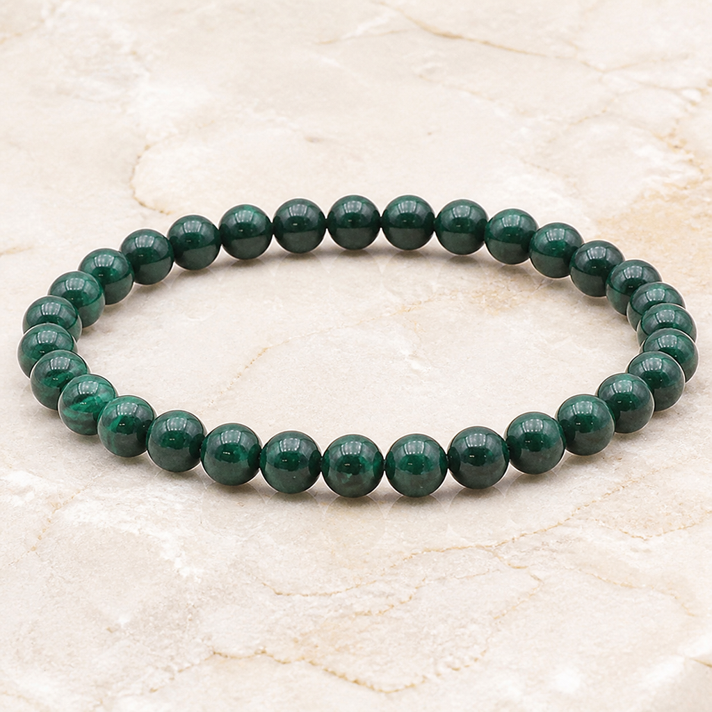 Bracelet en malachite - Perles de 6 mm