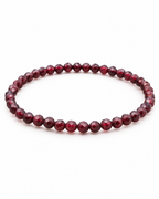 Bracelet facetté en grenat rouge 4 mm