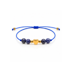 Bracelet cœur doré en sodalite 6 mm