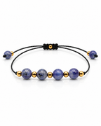 Bracelet doré en sodalite 6 mm