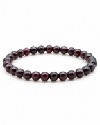 Bracelet en grenat rouge 6 mm