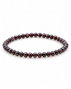 Bracelet en grenat rouge 4 mm
