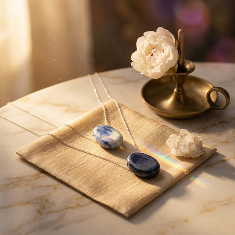 Pendentif Aventurine Bleue