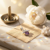 Pendentif Améthyste Argent Rhodié
