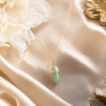 Collier aventurine verte doré boho