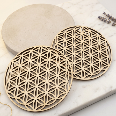 Plaques Bois Fleur de Vie | MilAura