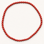 Collier en jaspe rouge 6 mm