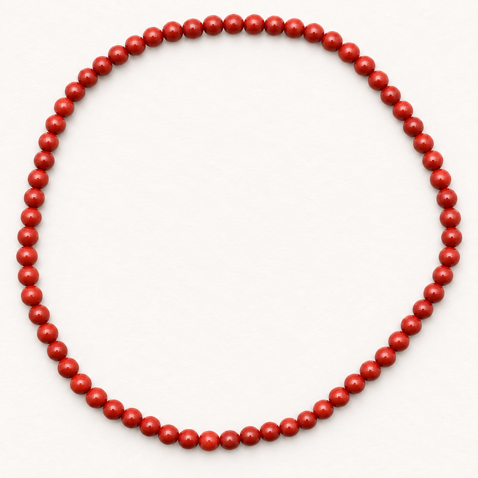Collier en jaspe rouge 6 mm