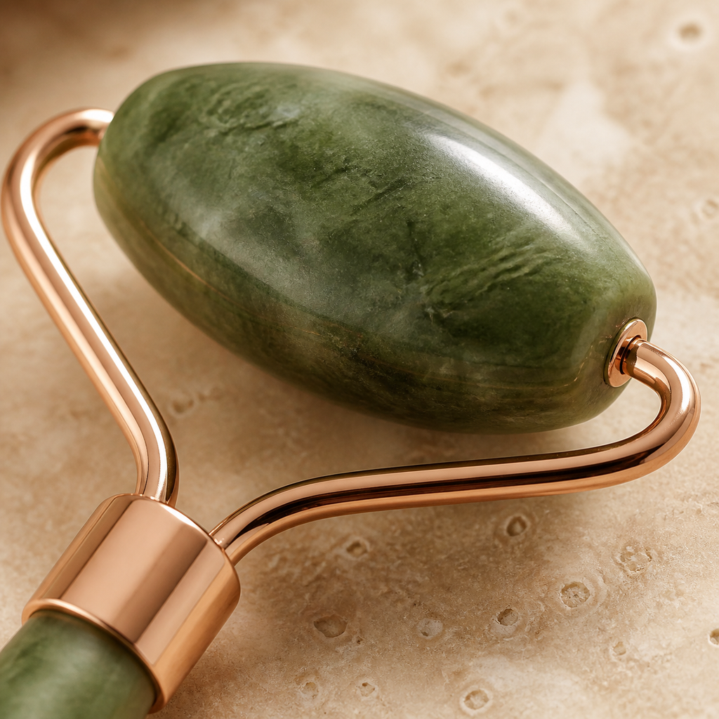 Macro détaillée du jade néphrite vert marbré