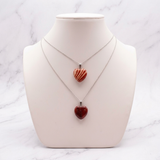 Pendentif Cœur Jaspe Rouge | MilAura