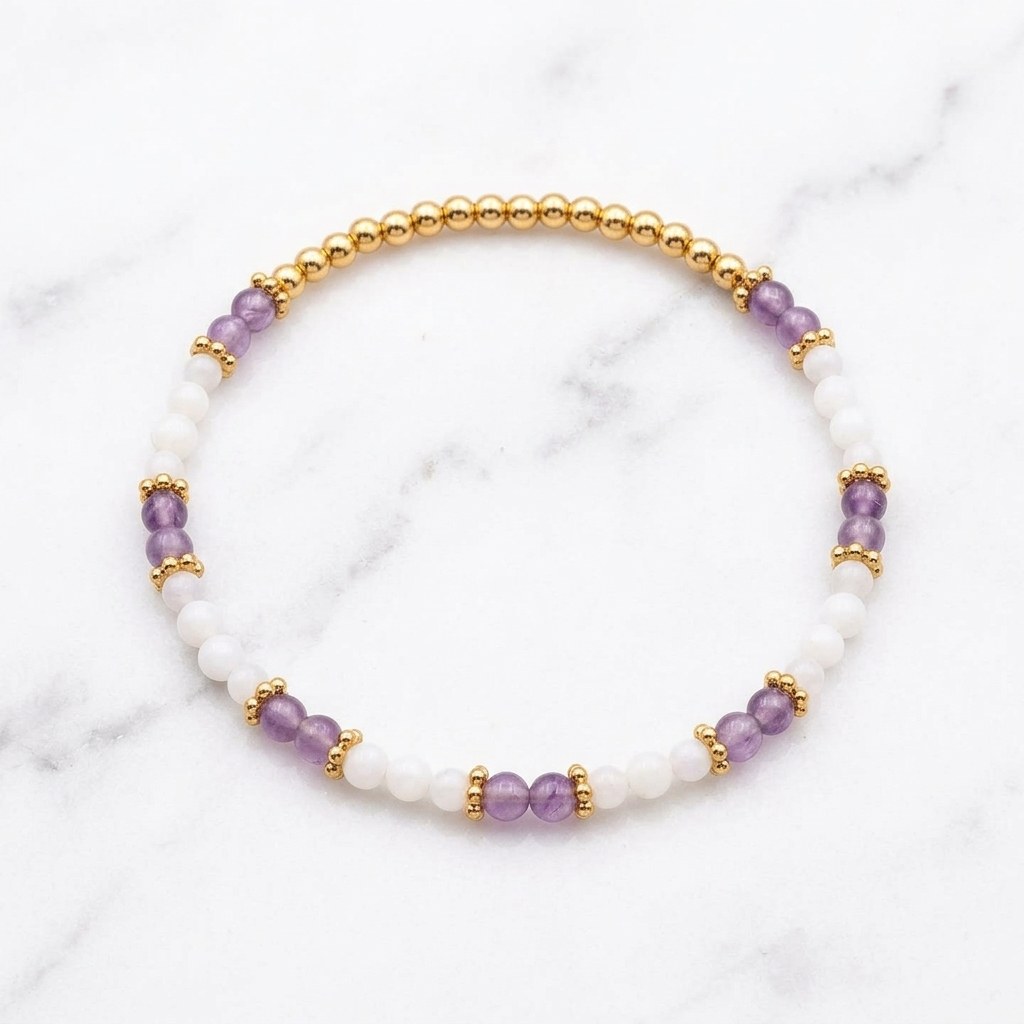 Bracelet Améthyste Nacre | MilAura