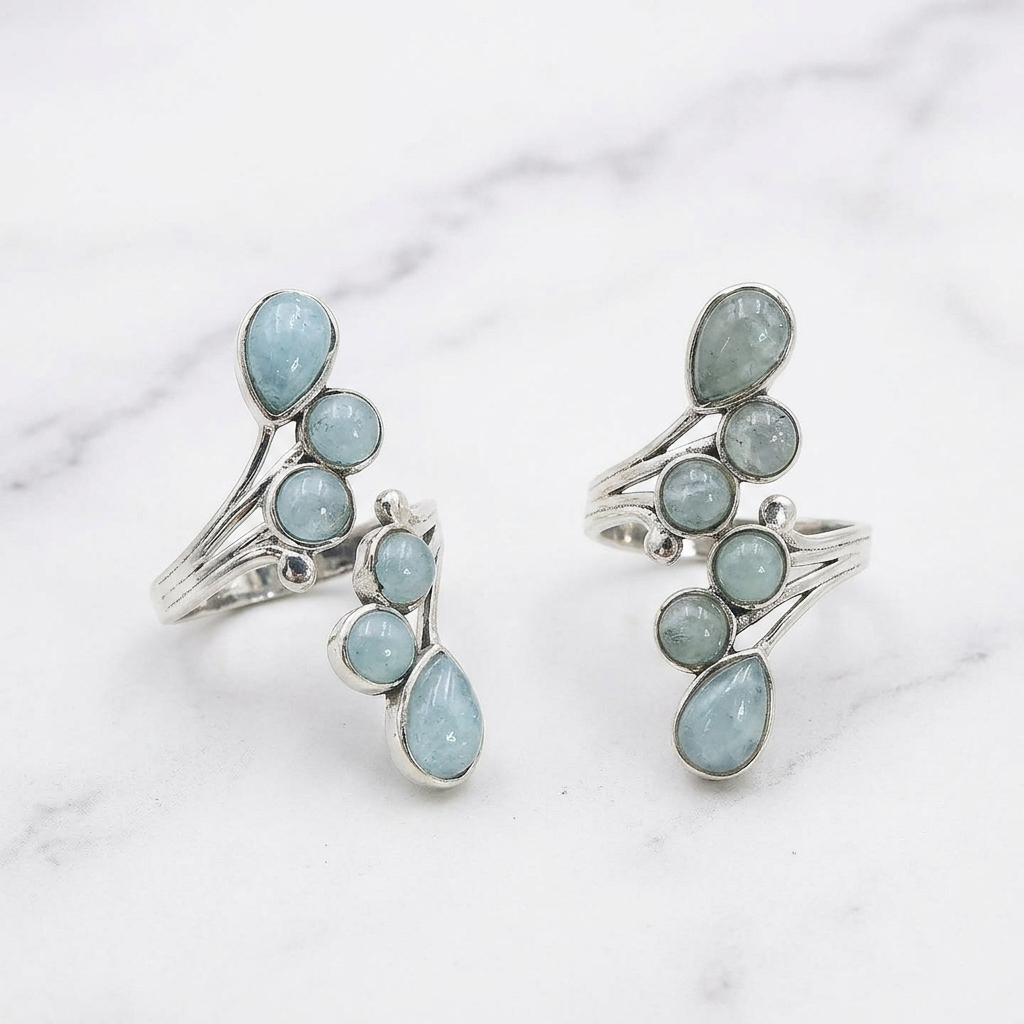 Bague Aigue-Marine Argent | MilAura
