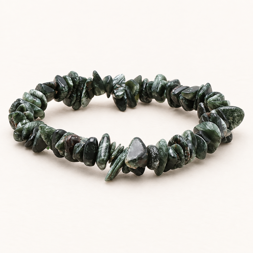 Bracelet baroque en séraphinite