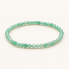 Bracelet en aventurine verte 4 mm - 16 à 18 cm