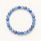 Bracelet en cyanite bleue - Perles de 6 mm