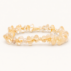 Bracelet baroque en citrine chauffée - 16 à 18 cm