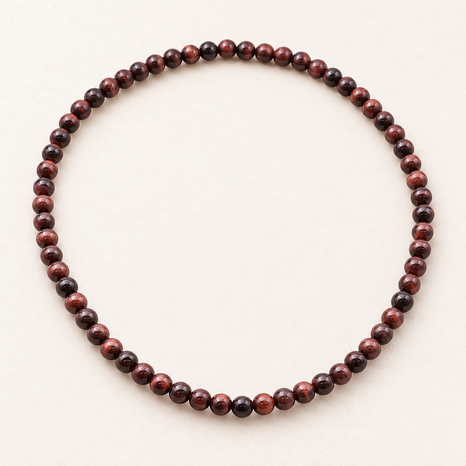 Collier en œil de taureau 6 mm - 45 cm