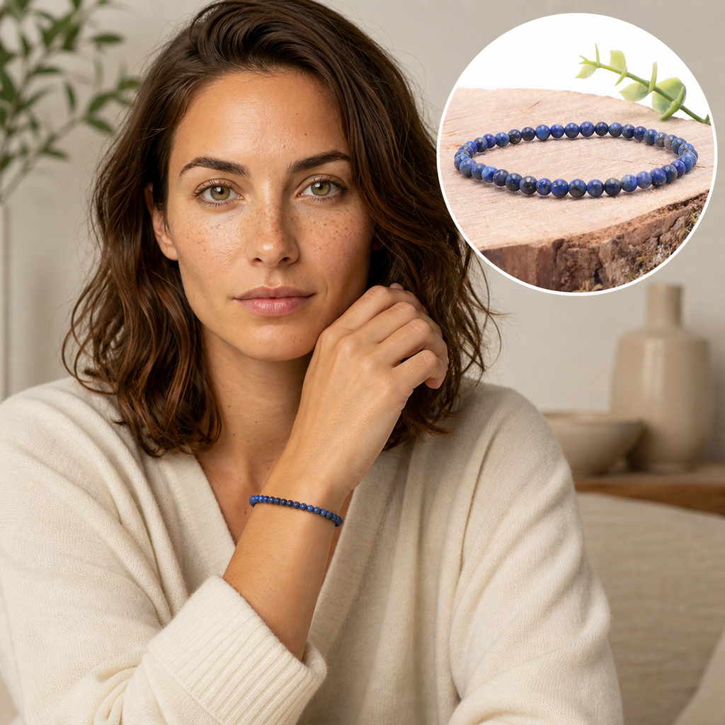 Chloé portant le bracelet avec encart zoom