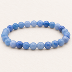 Bracelet en aventurine bleue - Perles de 6 mm