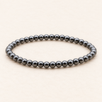 Bracelet fin en hématite - Perles de 4 mm