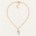 Collier doré en cristal de roche