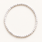 Collier en howlite blanche 6 mm - 45 cm