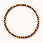 Collier en œil de tigre 6 mm - 45 cm