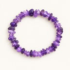 Bracelet baroque en améthyste du Brésil - 16 à 18 cm