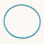 Collier en apatite bleue 4 mm - 45 cm