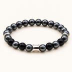 Bracelet Kahel en onyx et hématite